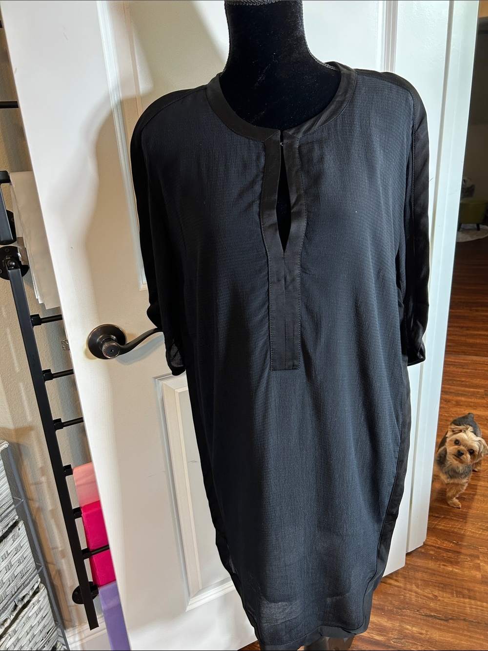 All Saints Black Sheet Chic Tunic Dress
